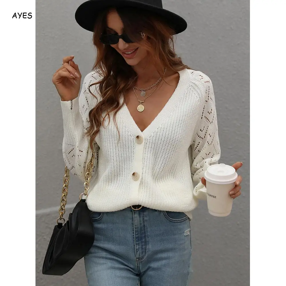 2022 Women Casual Fashion V-Neck Knitted Button Top Cardigans Knitted Tops Fashionable Pocket Korean Breasted Sweater Cardigan
2022 Women Casual Fashion V-Neck Knitted Button Top Cardigans Knitted Tops Fashionable Pocket Korean Breasted Sweater Cardigan