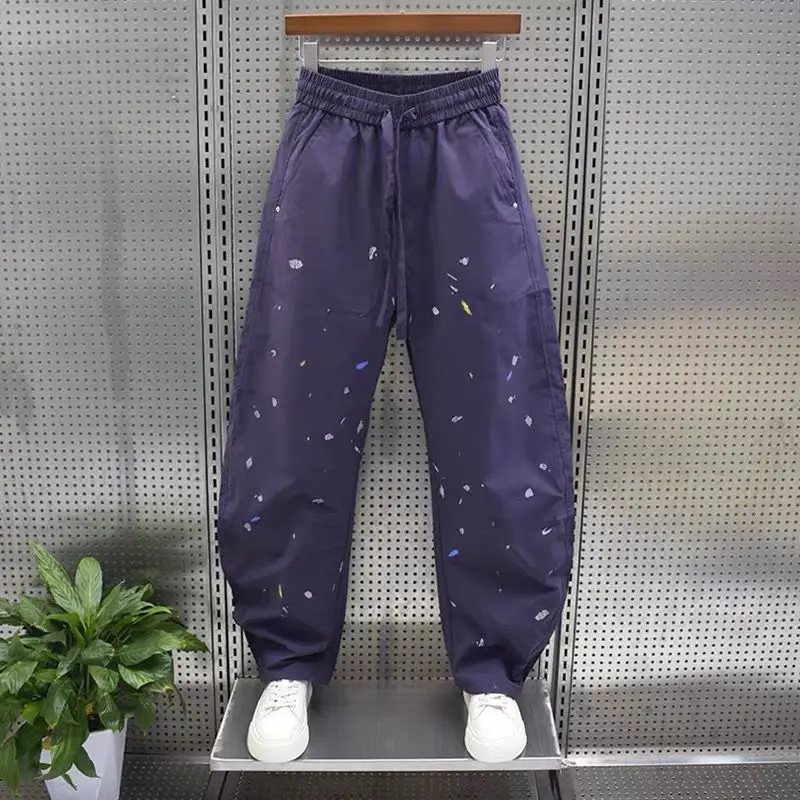 Men's 2024 Summer New Youth Trendy Elastic High Waist Drawstring Spliced Hand-Painted Pockets Loose Straight Casual Harlan Pants
Men's 2024 Summer New Youth Trendy Elastic High Waist Drawstring Spliced Hand-Painted Pockets Loose Straight Casual Harlan Pants