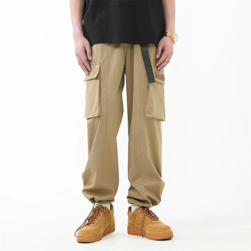 2023 Men's Popular Embroidery Cargo Casual Pants Fashion Trend Large Pocket Decoration Trousers Black/Khaki Color Sweatpants
2023 Men's Popular Embroidery Cargo Casual Pants Fashion Trend Large Pocket Decoration Trousers Black/Khaki Color Sweatpants
