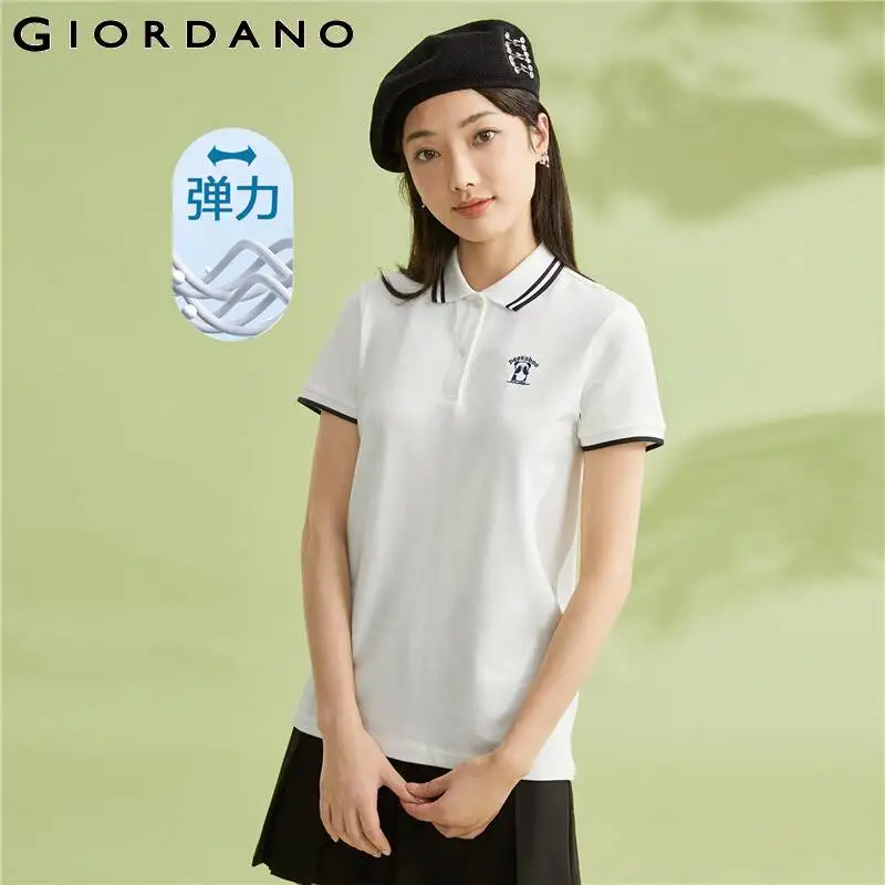 GIORDANO Women Polo Shirts Contrast Color Stretch Polo Shirts Summer Short Sleeve Panda Embroidery Casual Polo Shirts 13313206
GIORDANO Women Polo Shirts Contrast Color Stretch Polo Shirts Summer Short Sleeve Panda Embroidery Casual Polo Shirts 13313206