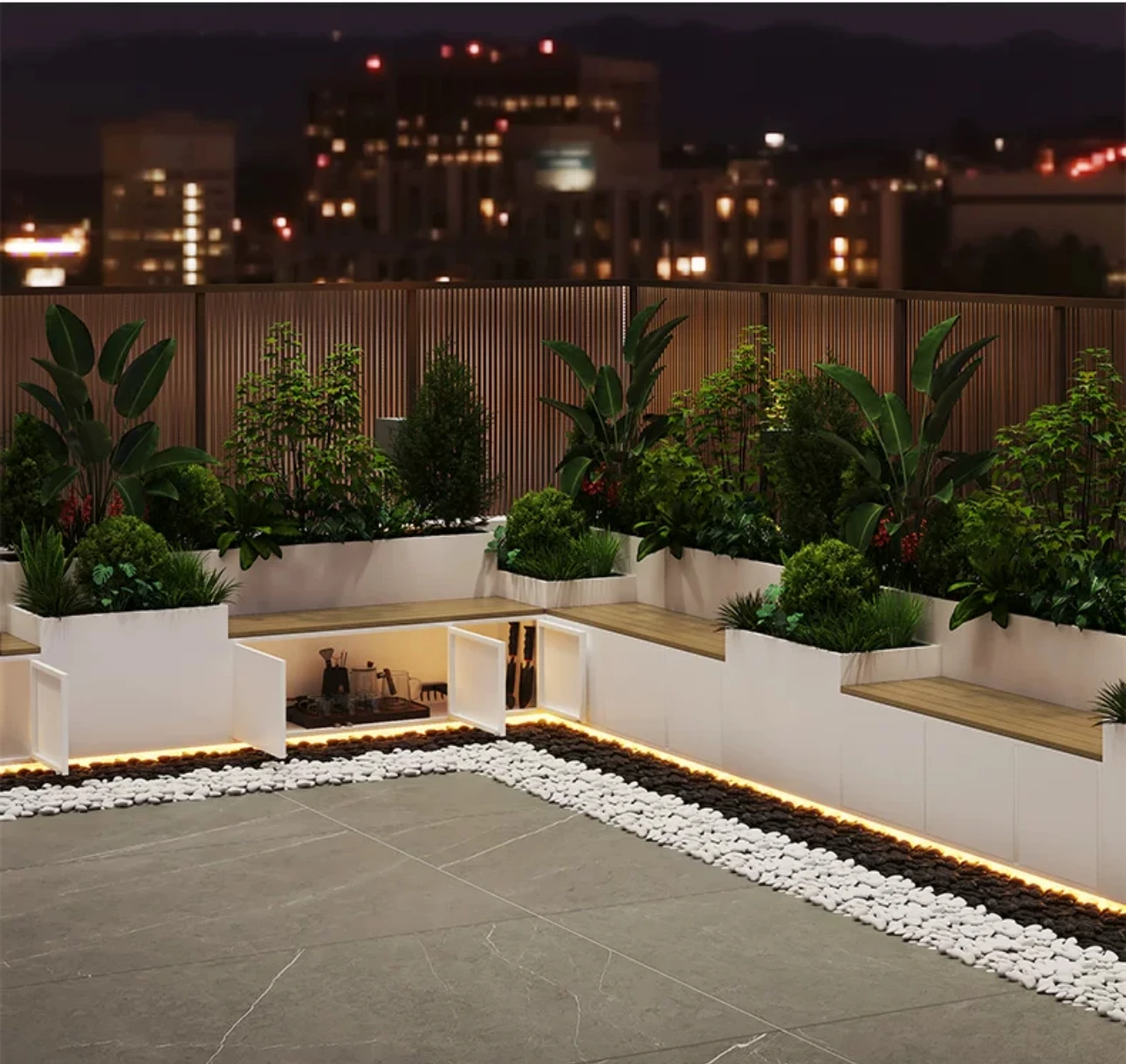 Custom courtyard outdoor flower box with seat combination hanging garden flower bed deck terrace flower trough villa planting bo
Custom courtyard outdoor flower box with seat combination hanging garden flower bed deck terrace flower trough villa planting bo