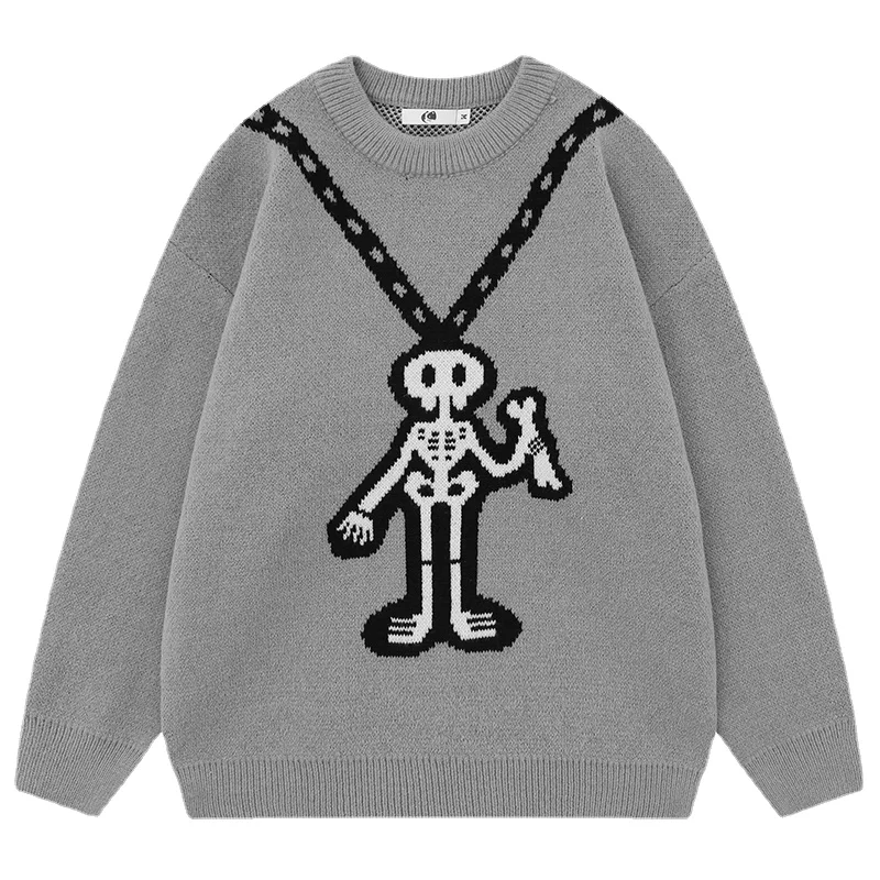 Autumn Men Knitted Jumper Sweaters Hip Hop Skeleton Jacquard Knitwear Streetwear Harajuku Fashion Casual Pullovers Knit Clothing
Autumn Men Knitted Jumper Sweaters Hip Hop Skeleton Jacquard Knitwear Streetwear Harajuku Fashion Casual Pullovers Knit Clothing