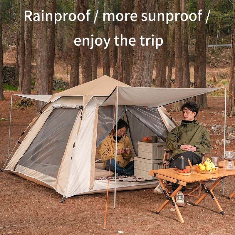 

Fully Automatic Camping Tent 4-6 Person Travel One Touch Tent Outdoor Shelter Waterproof Rainproof Sunshade Camping Supplies