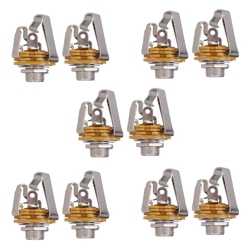10Pcs 1/4 Inch 6.35Mm Stereo Input Jack Plug Socket For Electric Guitar Bass, Guitar Pickup Output Jack, Guitar Parts
10Pcs 1/4 Inch 6.35Mm Stereo Input Jack Plug Socket For Electric Guitar Bass, Guitar Pickup Output Jack, Guitar Parts