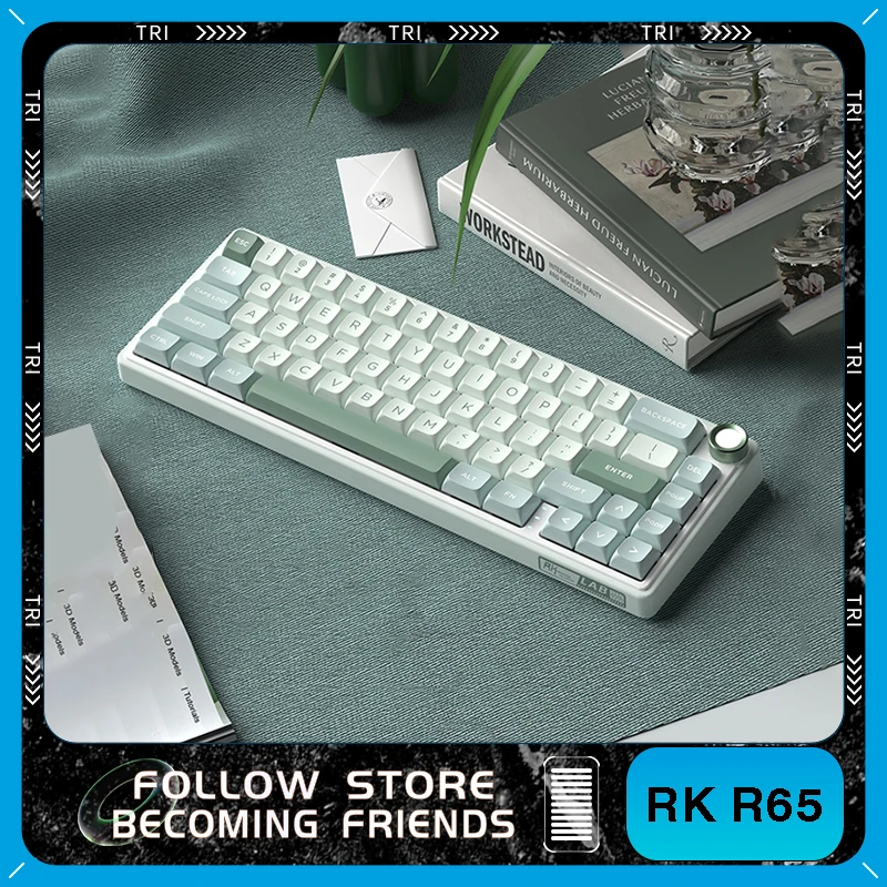 

RK R65 Mini Gaming Mechanical Keyboard portable 67Keys TYPE-C Wired Gamer Keyboard RGB Backlit Hotswap Game Non-contact keyboard
