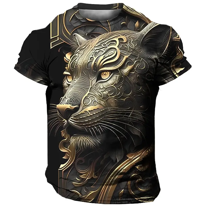 Animal T-Shirt For Men 3d Tiger Print Fierce Beast Men Clothing Street Casual Short Sleeved Loose Oversized Tshirt Trend New Top
Animal T-Shirt For Men 3d Tiger Print Fierce Beast Men Clothing Street Casual Short Sleeved Loose Oversized Tshirt Trend New Top