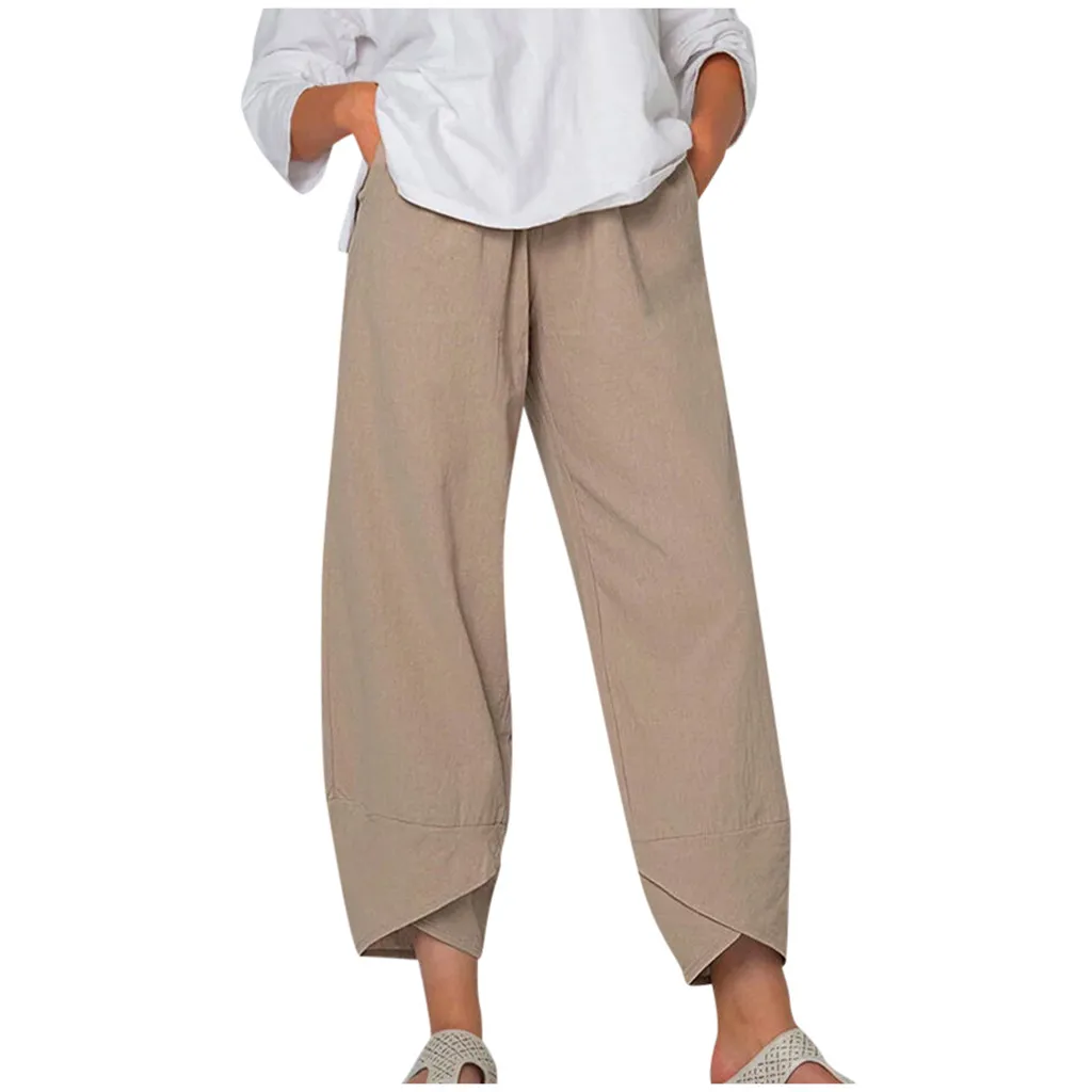 Vintage Harem Pants Women Summer Casual Elastic Waist Cotton Linen Wide Leg Loose Pants Female Solid Cropped Trousers Pantalon
Vintage Harem Pants Women Summer Casual Elastic Waist Cotton Linen Wide Leg Loose Pants Female Solid Cropped Trousers Pantalon