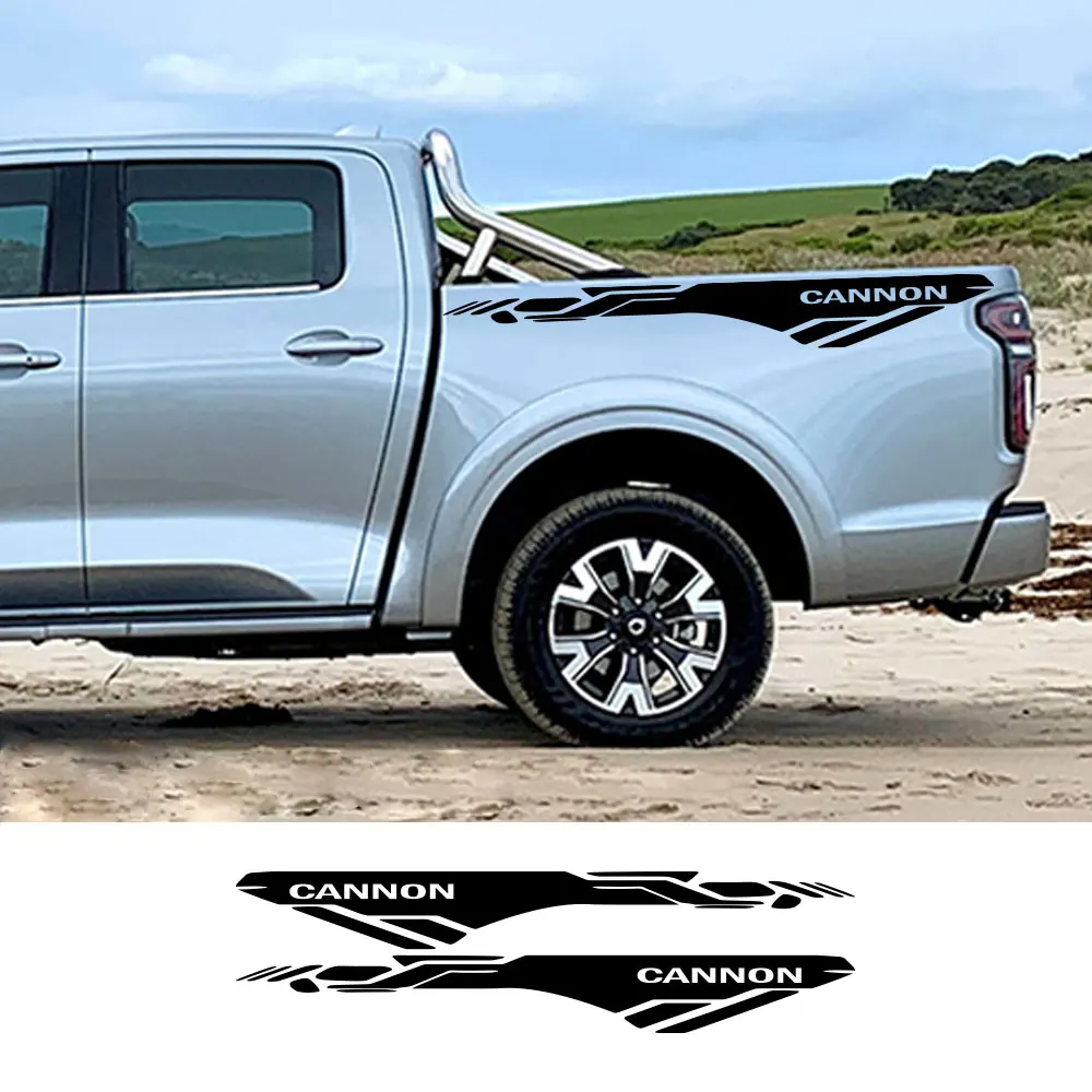 

2PCS Pickup Rear Trunk Side Stickers for GWM Great Wall UTE Cannon L X 4X2 Truck Brand Letters PVC Decor Cover Auto Accessories.