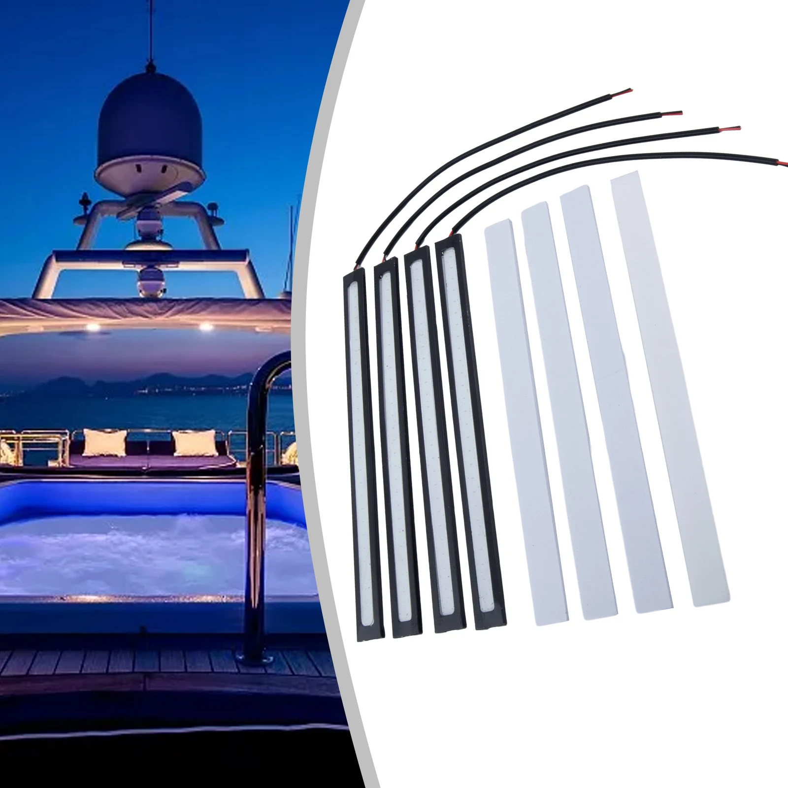 Blue LED Light Bar Boats Courtesy Lights DC 12V Large Marine Grade Waterproof 12 Volt 170mm X 17mm X 5mm 4 Pcs
Blue LED Light Bar Boats Courtesy Lights DC 12V Large Marine Grade Waterproof 12 Volt 170mm X 17mm X 5mm 4 Pcs