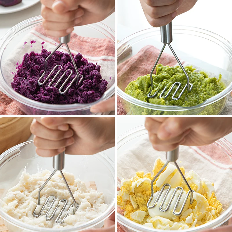 Stainless Steel Potato Masher Manual Press Mud Machine Kitchen Gadget Wave Shape Children Food Crusher Fruit Vegetable Smasher
Stainless Steel Potato Masher Manual Press Mud Machine Kitchen Gadget Wave Shape Children Food Crusher Fruit Vegetable Smasher