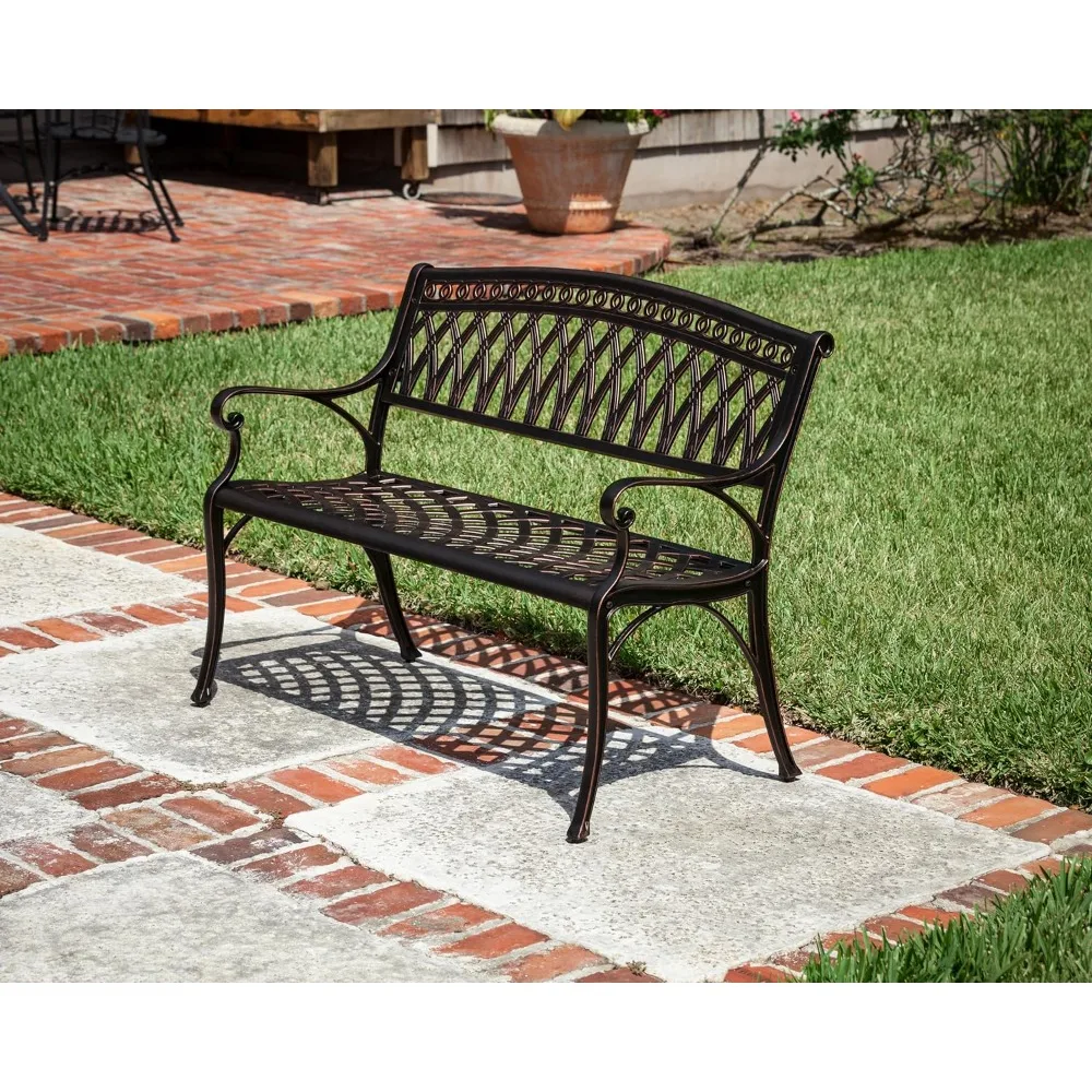 Cast Aluminum Patio Bench, Heavy Duty, Rust Free, Metal Construction, Front Porch, Outdoor Garden Bench, Outdoor Furniture
Cast Aluminum Patio Bench, Heavy Duty, Rust Free, Metal Construction, Front Porch, Outdoor Garden Bench, Outdoor Furniture