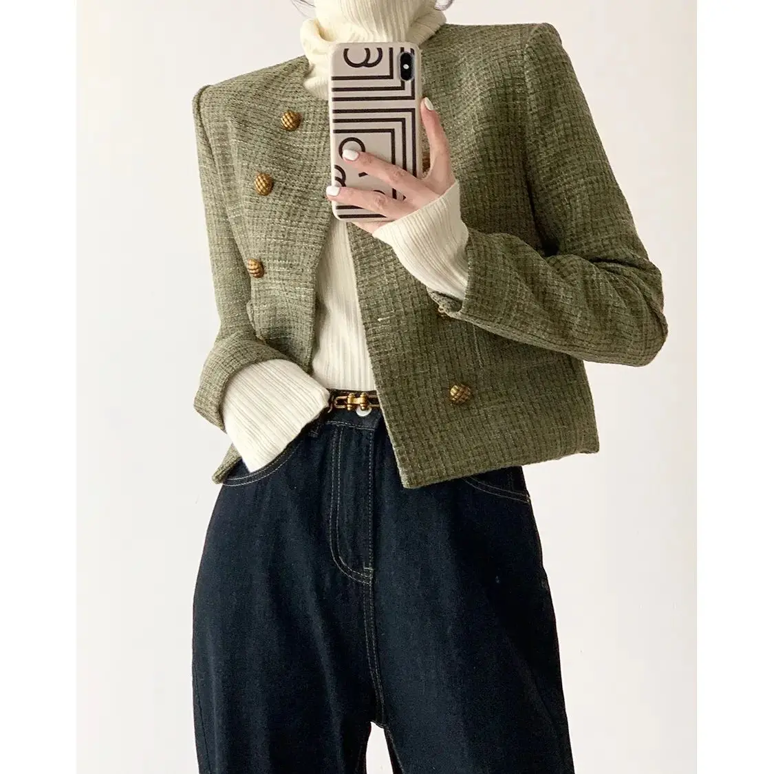 Elegant Green Short Coat with High-End Feel 2023 Spring and Autumn Korean French Style Petite Wool Suit Women Female Office Lady
Elegant Green Short Coat with High-End Feel 2023 Spring and Autumn Korean French Style Petite Wool Suit Women Female Office Lady