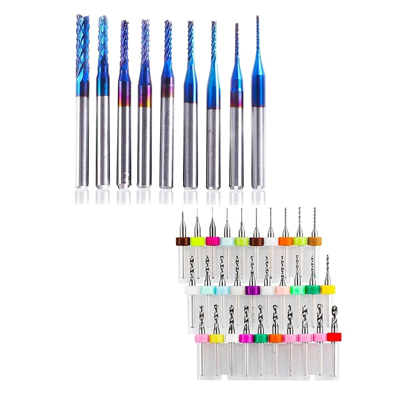 Концевая фреза с нанопокрытием голубого цвета, концевые фрезы с концевым напылением и 30 сверл для печатной платы, 0,1-3,0 мм, для печатной платы, гравировки на станке с ЧПУ, 10 шт. 
Концевая фреза с нанопокрытием голубого цвета, концевые фрезы с концевым напылением и 30 сверл для печатной платы, 0,1-3,0 мм, для печатной платы, гравировки на станке с ЧПУ, 10 шт.