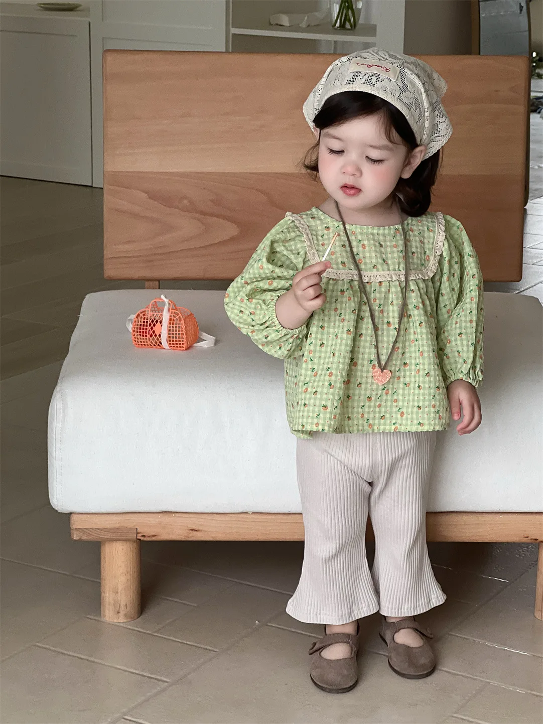 2025 Autumn New Baby Long Sleeve Loose Shirts Cotton Girls Cute Sweet Print Blouse Toddler Casual Plaid Tops Infant Clothes 13 S9a800e64144c46c2a259f529dce37ecev