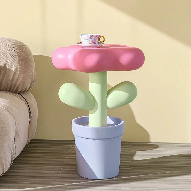 

Скандинавский домашний декор, журнальный столик в виде тюльпана, резиновый диван, боковой столик, креативная гостиная, мебель для балкона, спальни, декоративный цветочный стол