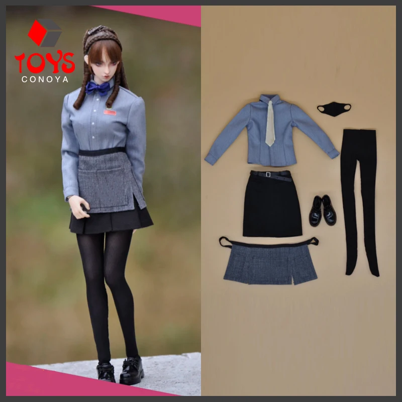 

In Stock CUKE TOYS MA-020 1/6 Scale Female Soldier Restaurant Waiter Work Uniform Set Fit 12" Action Figure Body For Fans DIY
