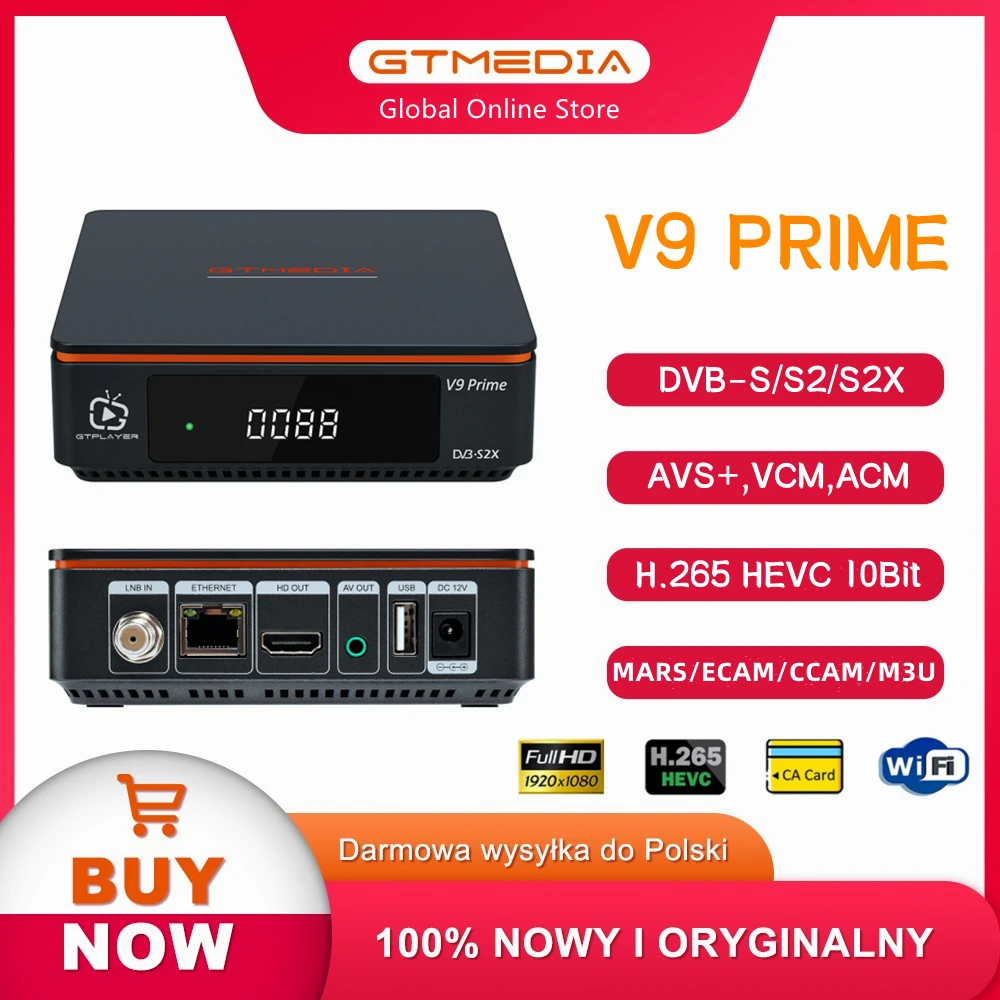 GTMEDIA V9 Prime MARS/ECAM/CCAM/M3U Satellite TV Receiver DVB-S/S2/S2X Decoder Tuner Ecam CS Protocol 1080P H.265 Built In WIFI
GTMEDIA V9 Prime MARS/ECAM/CCAM/M3U Satellite TV Receiver DVB-S/S2/S2X Decoder Tuner Ecam CS Protocol 1080P H.265 Built In WIFI