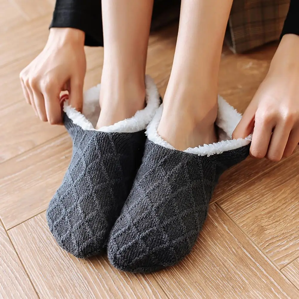 Women Socks Non-slip Plush Knitted Floor Socks Women Men Shoes Woolen Plush Velvet Foot Warmers Slippers Pantoffels Home Slipper
Women Socks Non-slip Plush Knitted Floor Socks Women Men Shoes Woolen Plush Velvet Foot Warmers Slippers Pantoffels Home Slipper