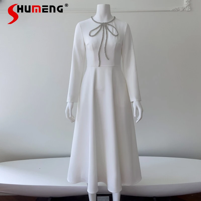2023 Early Autumn New Style Y2k Long Vestidos White Simple Fashion Business Commuter Slim Fit Maxi Dress Winter Party Dresses
2023 Early Autumn New Style Y2k Long Vestidos White Simple Fashion Business Commuter Slim Fit Maxi Dress Winter Party Dresses