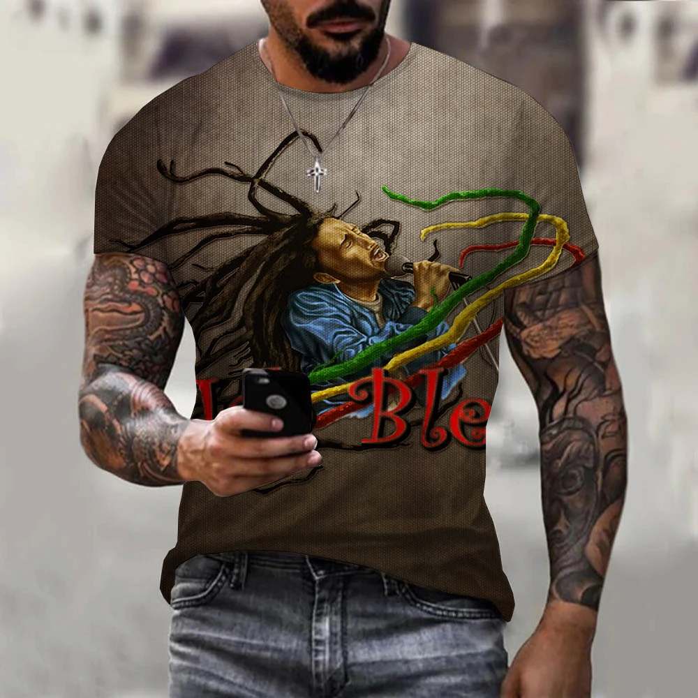 Jah Bless Men's Women's 3D Printed Fashion Casual Oversized T-Shirt Reggae Bob Marley T-Shirt
Jah Bless Men's Women's 3D Printed Fashion Casual Oversized T-Shirt Reggae Bob Marley T-Shirt