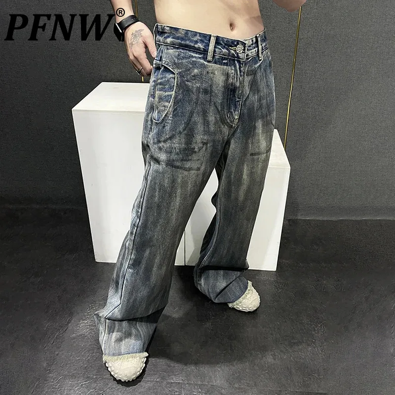 PFNW Loose Flared Men's Jeans High Street Vintage Washed Denim Trousers Male Casual Pants Niche Deisgn 2023 Autumn Chic 28W1961
PFNW Loose Flared Men's Jeans High Street Vintage Washed Denim Trousers Male Casual Pants Niche Deisgn 2023 Autumn Chic 28W1961