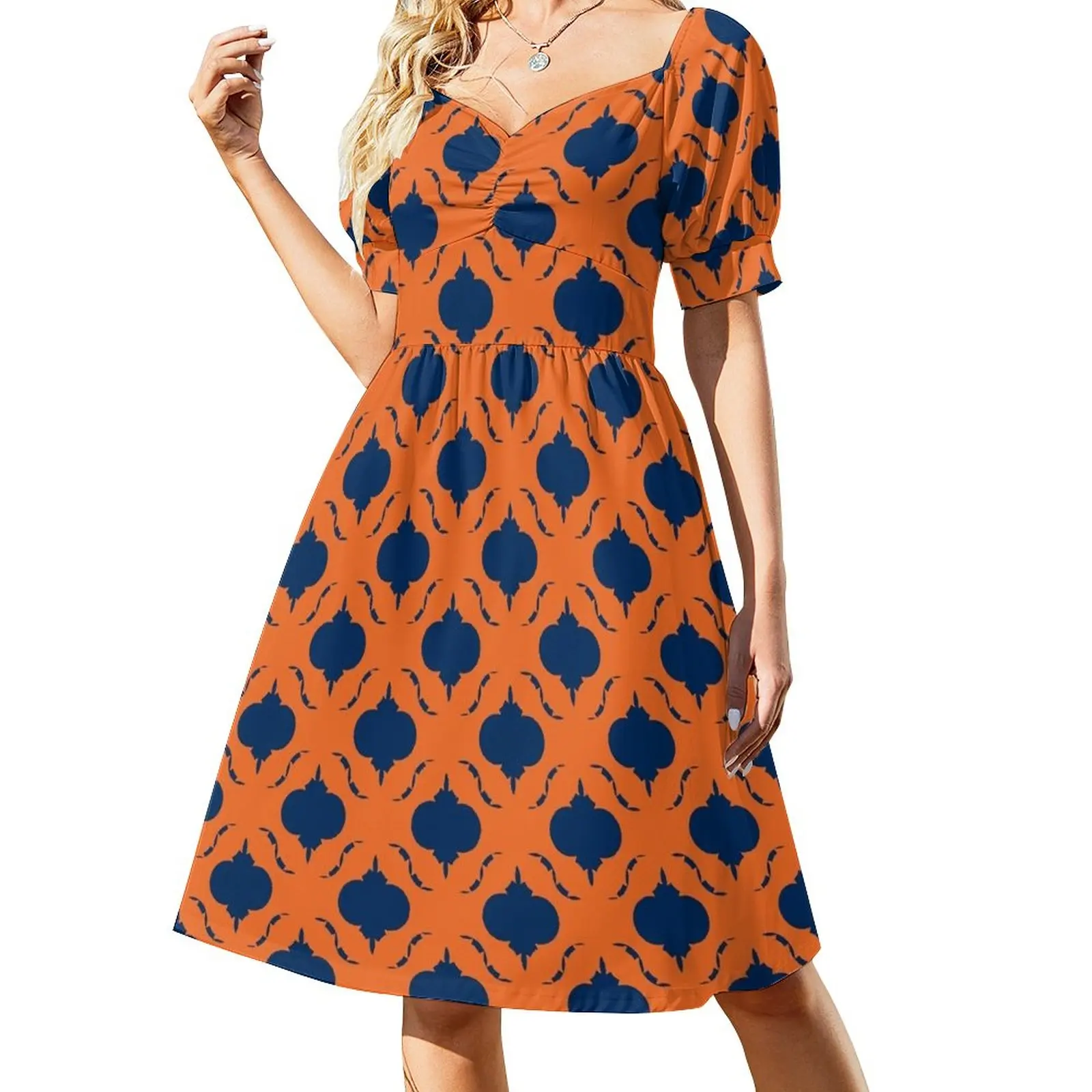 Orange & Navy Blue Quatrefoil Pattern Dress dress women summer 2023 Dresses for wedding party Long dress
Orange & Navy Blue Quatrefoil Pattern Dress dress women summer 2023 Dresses for wedding party Long dress