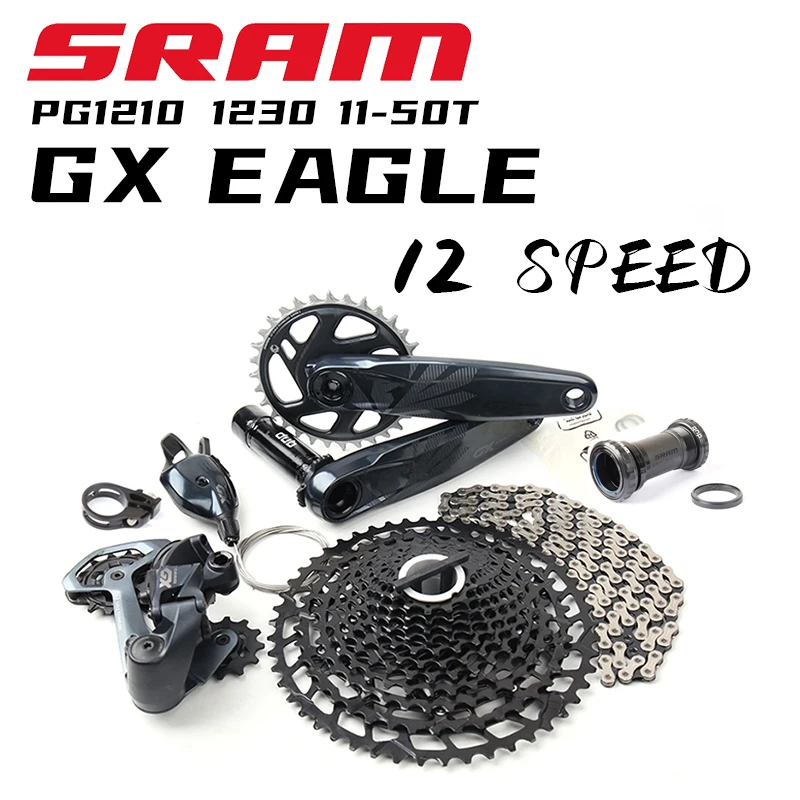 

SRAM GX EAGLE DUB 1X12 Speed MTB Groupset Kit Shifter Lever Trigger Rear Derailleur Crankset Cassette 11-50T Freewheel Chain