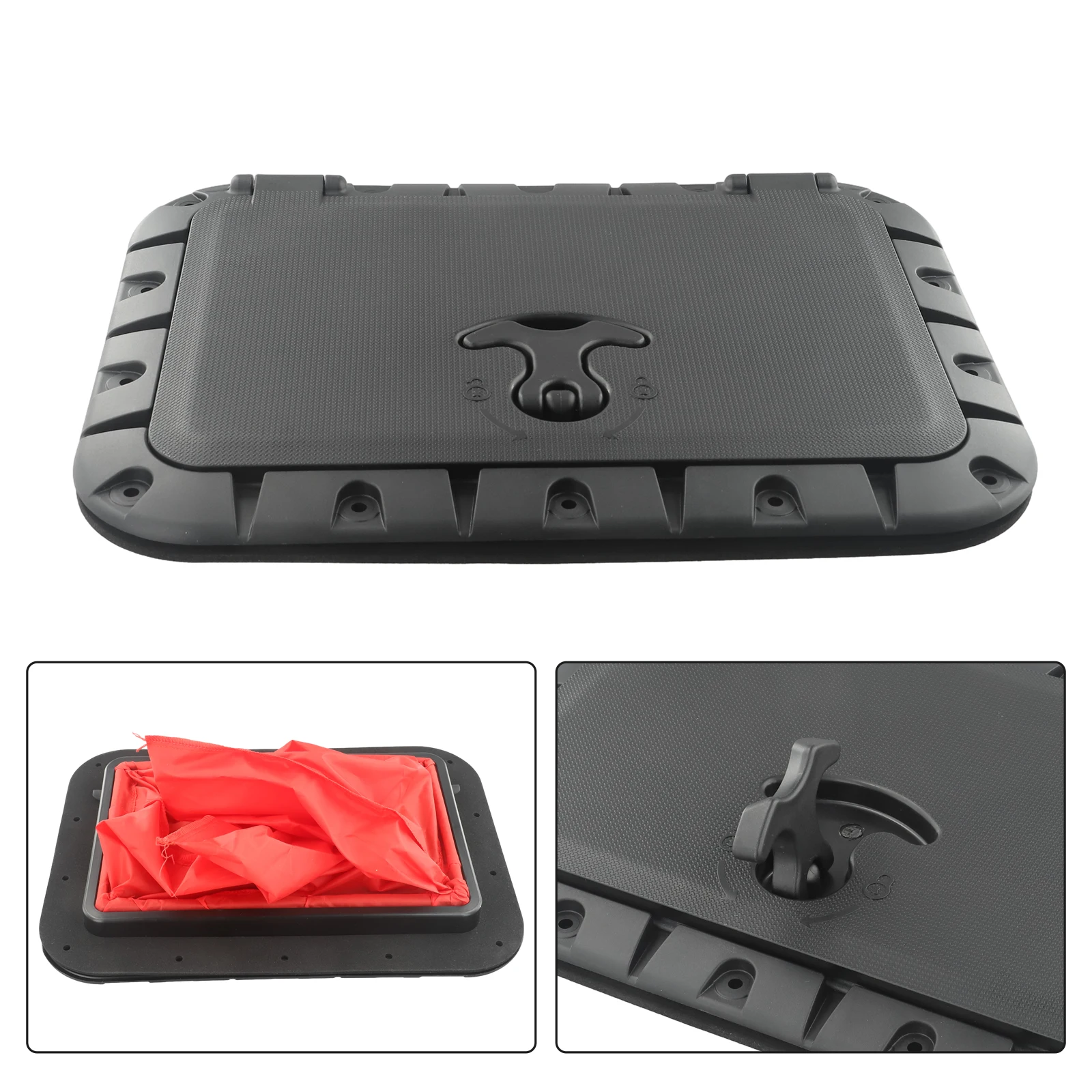 Square Deck Hatch Pull Out Handle Hatch Include Waterproof Bag Plastic 90-degree Locking Hinges High Quality For Boat Kayak Cano
Square Deck Hatch Pull Out Handle Hatch Include Waterproof Bag Plastic 90-degree Locking Hinges High Quality For Boat Kayak Cano