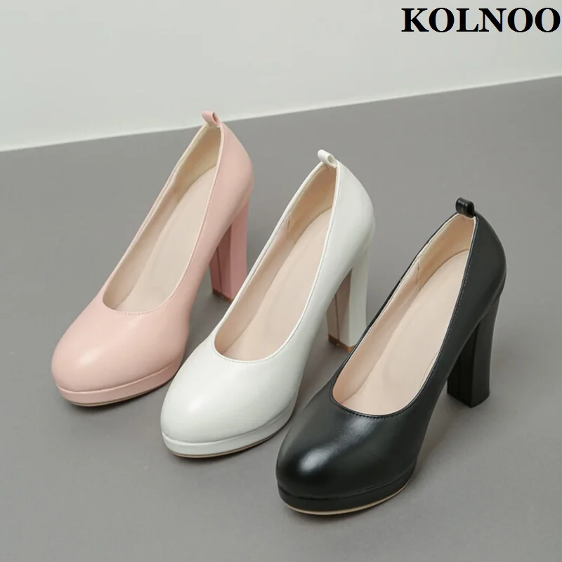 Kolnoo New Simple Style Ladies Thick Heel Pumps Faux Leather Platform Slip-on Dress Shoes Evening Party Fashion Court Prom Shoes
Kolnoo New Simple Style Ladies Thick Heel Pumps Faux Leather Platform Slip-on Dress Shoes Evening Party Fashion Court Prom Shoes