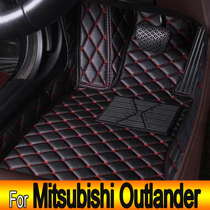 

Car Floor Mats For Mitsubishi Montero Outlander Airtrek CU ZE ZF 2001~2006 Leather Mat Rugs Carpets Car Accessories 2002 2003