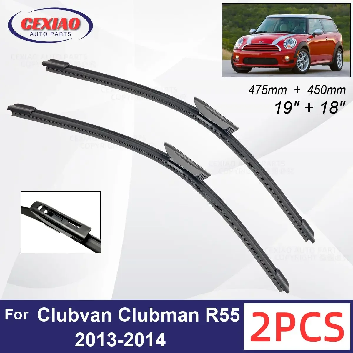 Автомобильный стеклоочиститель для Mini Clubvan Clubman R55 2013-2014, передние стеклоочистители, мягкие резиновые стеклоочистители, автомобильное лобовое стекло 475 мм 450 мм
Автомобильный стеклоочиститель для Mini Clubvan Clubman R55 2013-2014, передние стеклоочистители, мягкие резиновые стеклоочистители, автомобильное лобовое стекло 475 мм 450 мм