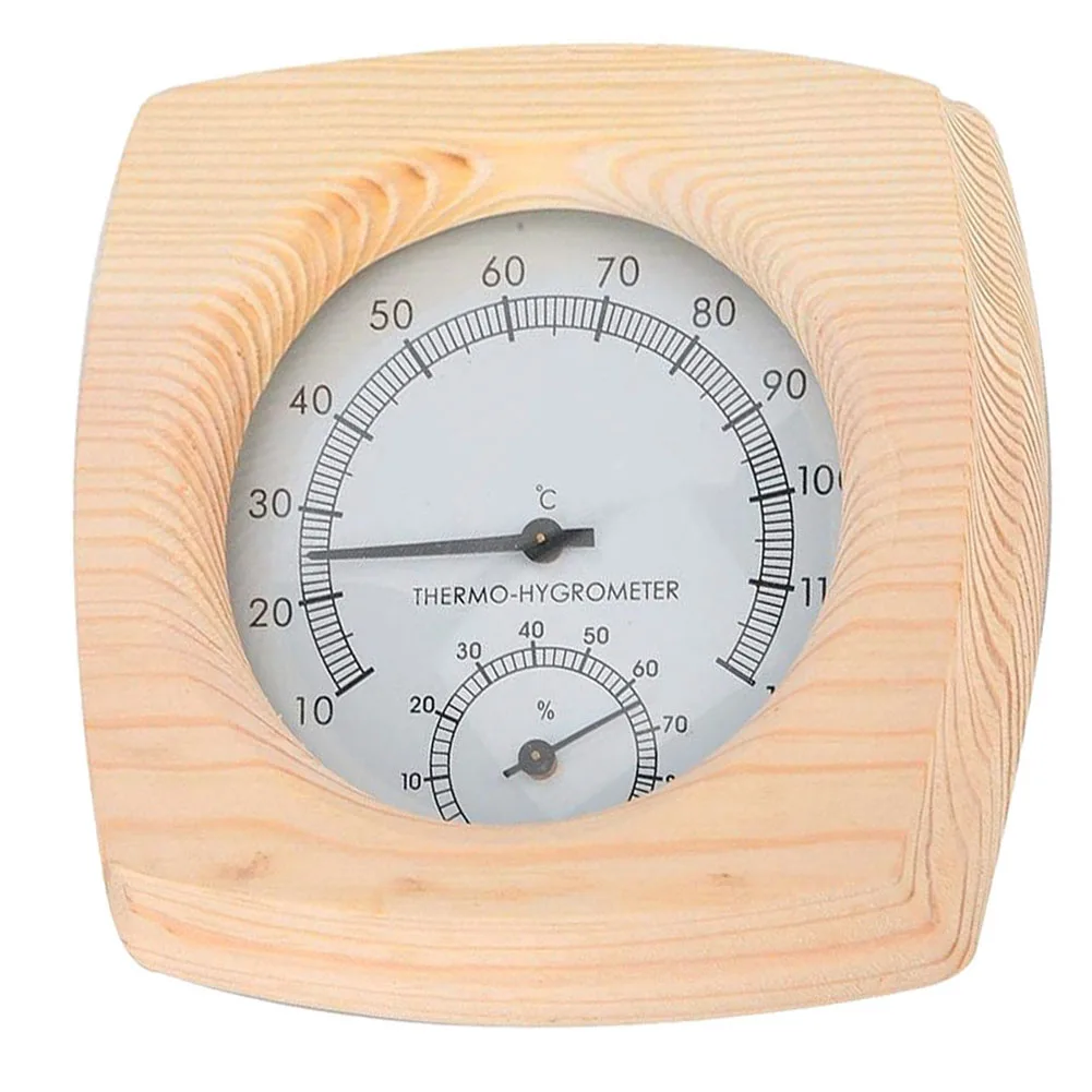 

Humidity Meter Thermometer Sauna Accessories 120 ℃ Measuring Temperature 140 X140x 25mm Brand New High Quality