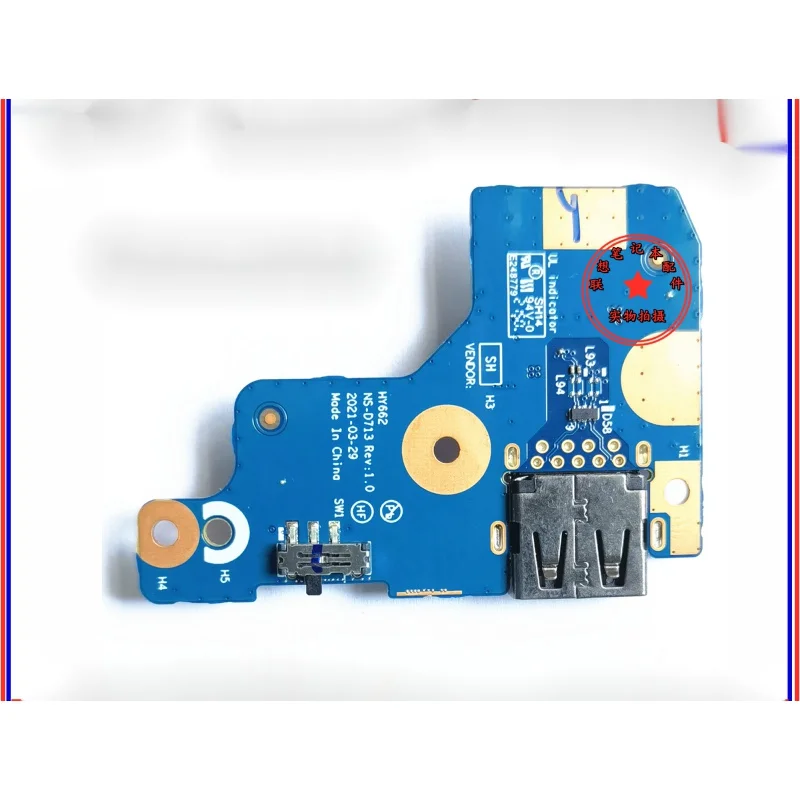 5C50S25214 New USB Board NS-D713 For Lenovo Legion 5 Pro-16ITH6H Laptop 82JD 
5C50S25214 New USB Board NS-D713 For Lenovo Legion 5 Pro-16ITH6H Laptop 82JD