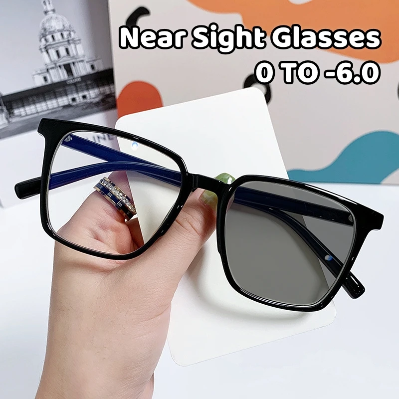 Square TR Color Change Near Sight Glasses New Anti-blue Photochromic Myopia Finished Glasses Optical Spectacle Eyeglass
Square TR Color Change Near Sight Glasses New Anti-blue Photochromic Myopia Finished Glasses Optical Spectacle Eyeglass