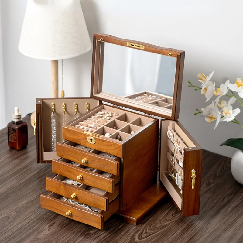 Drawer Multilayer Makeup Box Storage Lock Mirror Organizer Bedroom Vanity Box Jewelry Room Home Scatole Household Furniture
Drawer Multilayer Makeup Box Storage Lock Mirror Organizer Bedroom Vanity Box Jewelry Room Home Scatole Household Furniture