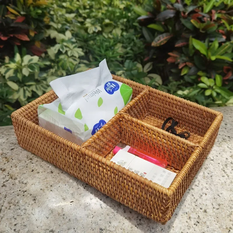 

Mifuny корзина для хранения из материала ручной работы, вьетнамская плетеная лоза, многоярусная коробка для хранения, бытовые зернистые корзины для еды