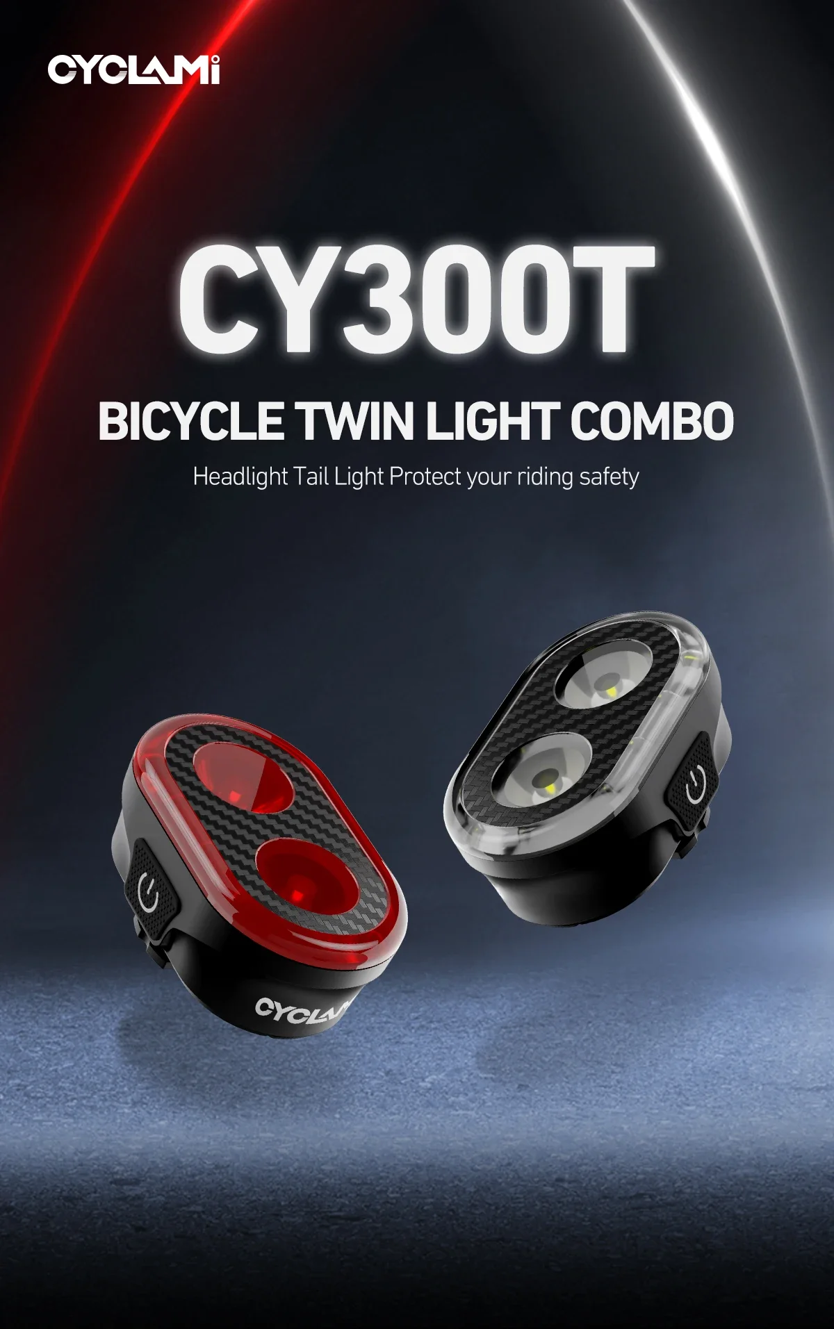 CYCLAMI CY300 Bicycle Smart Brake Sensing Front Rear Light Waterproof MTB Road Bike Lights Cycling Accessories Bicycle Lights 25 S9a96a90ca8b94f15808bde04c89d8d32r