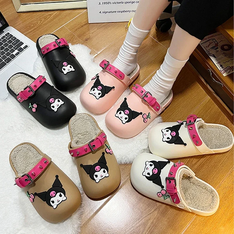 Sanrio Kawaii Kuromi Cotton Slippers Women Winter New Indoor Home Cute Cartoon Soft Bottom Thickened Warm Rubber Cotton Slippers
Sanrio Kawaii Kuromi Cotton Slippers Women Winter New Indoor Home Cute Cartoon Soft Bottom Thickened Warm Rubber Cotton Slippers