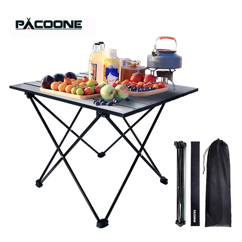 

PACOONE Outdoor Camping Table Portable Foldable Desk High strength Ultralight Aluminium Hiking Picnic Folding Tables For BBQ New