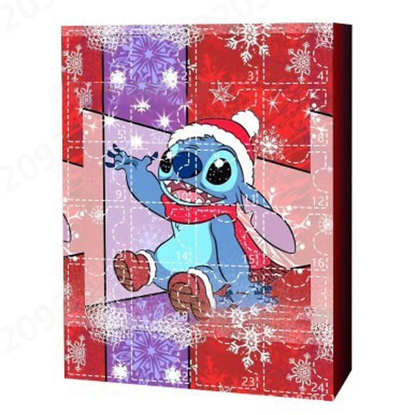 

Christmas Advent Lilo Stitch Calendar Disney Children Cartoon Cute Holiday Countdown Playset Kids Anime Kawaii New Toys Fashion