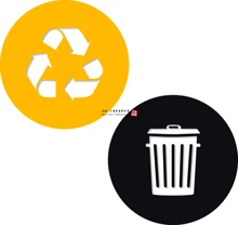 Recycle and Trash Sticker Vinyl Modern Logo Symbol to Organize Trash cans or Garbage containers and Walls Small Green
Recycle and Trash Sticker Vinyl Modern Logo Symbol to Organize Trash cans or Garbage containers and Walls Small Green