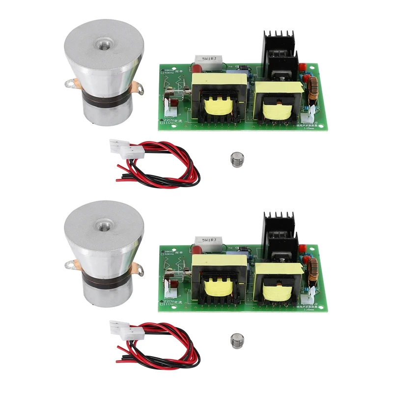 

2X 100W 28Khz Ultrasonic Cleaning Transducer Cleaner High Performance +Power Driver Board 220Vac Ultrasonic Cleaner