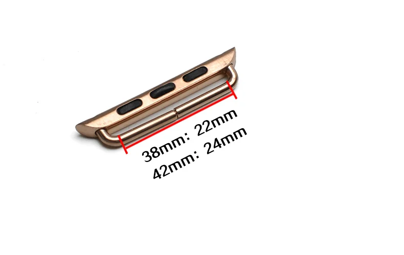 2Pcs Adapter for Apple Watch series 6 SE 5 4 3 iwatch 44mm 42mm 38mm 40mm strap stainless steel Watchband Accessories Connector 2Pcs Adapter for Apple Watch series 6 SE 5 4 3 iwatch 44mm 42mm 38mm 40mm strap stainless steel Watchband Accessories Connector