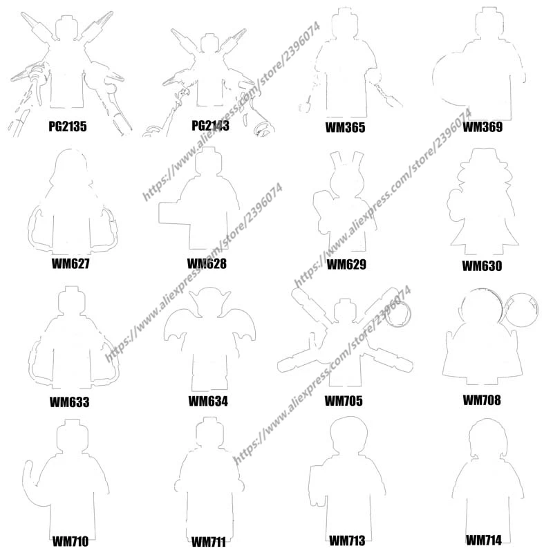 1PCS Action Figures Building Blocks toys PG2135 PG2143 WM365 WM369 WM627 WM628 WM629 WM630 WM633 WM634 WM705 Series-063
1PCS Action Figures Building Blocks toys PG2135 PG2143 WM365 WM369 WM627 WM628 WM629 WM630 WM633 WM634 WM705 Series-063