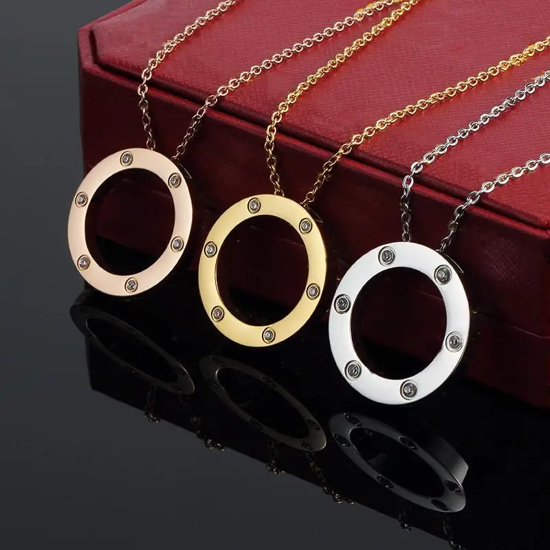 Famous Brand Jewelry Screw Love Necklace for Women Girls 316L Titanium Steel Slide Pendant
Famous Brand Jewelry Screw Love Necklace for Women Girls 316L Titanium Steel Slide Pendant