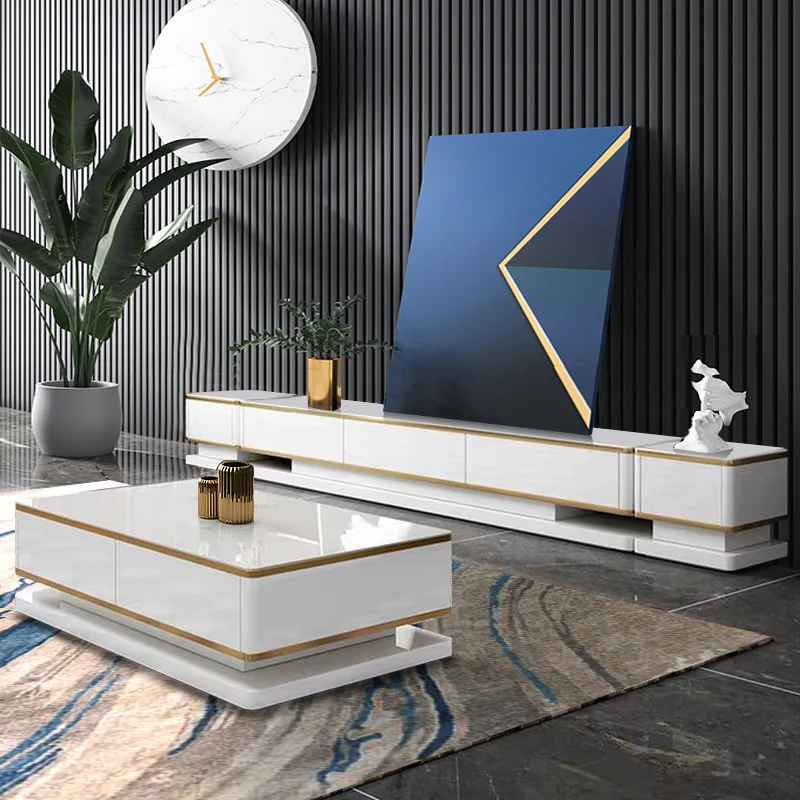 Luxury Marble/Glass Coffee Table TV Cabinet with Storage Living Room Furniture Set 
Luxury Marble/Glass Coffee Table TV Cabinet with Storage Living Room Furniture Set