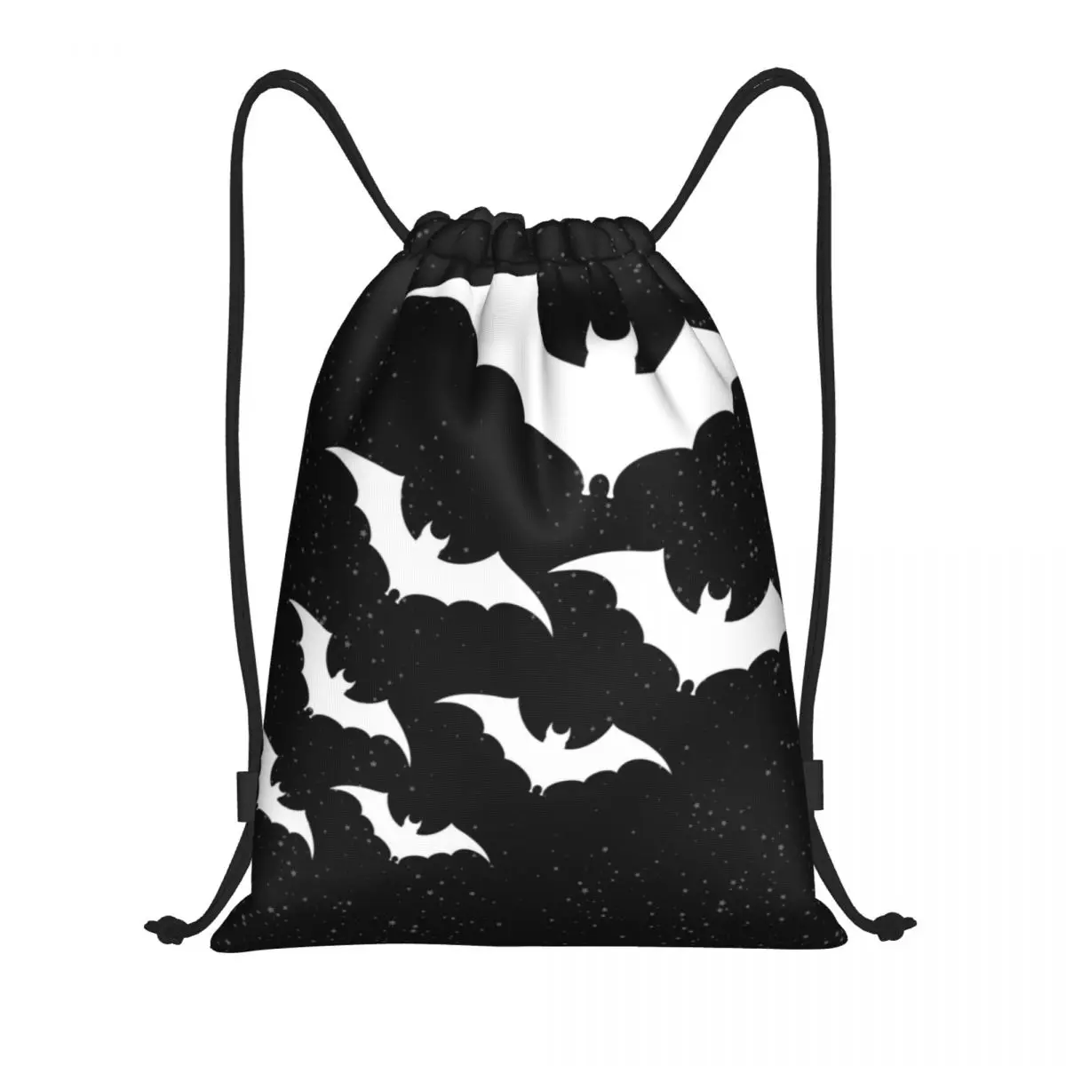 

Custom Bats In The Night Drawstring Bag for Shopping Yoga Backpacks Women Men Halloween Goth Occult Witch Sports Gym Sackpack