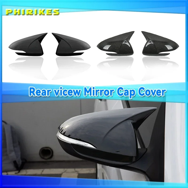 

2Pcs Auto ABS Exterior Horn Shape Rearview Mirror Cover Trim Sticker Decoration For Hyundai Elantra AD 2016-2020 Car Accessories