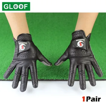 Luvas de Golfe de Luxo: Aprimore sua Jogada com Couro de Carneiro Genuíno 12 1Pair Men's Golf Gloves Lambskin Soft Fit Sport Grip Durable Gloves Anti-skid Breathable Sports Gloves Fit Left And Right Hand