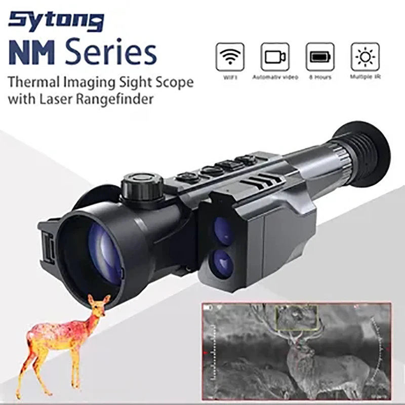 

Sytong NM Series 50LRF IR Thermal Sight with Rangefinder Heat Imaging Riflescope Ballistic Calculation for Hunting Night Vision